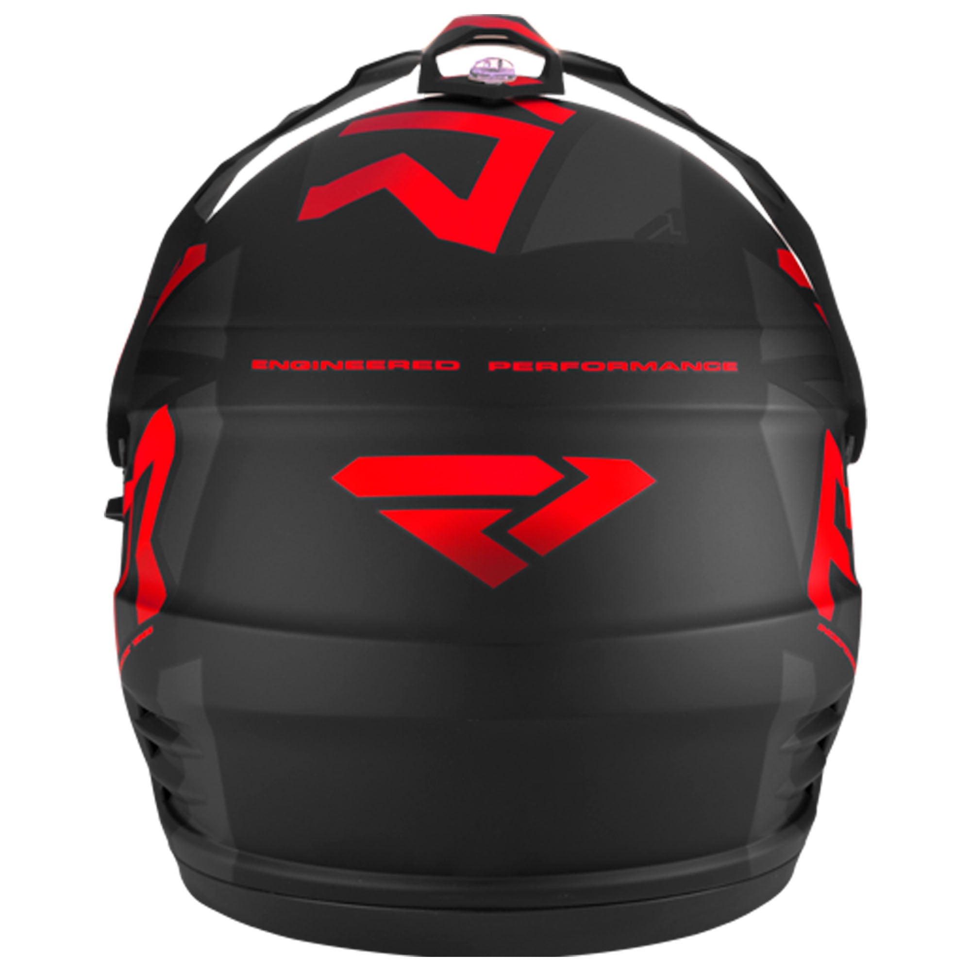 Black Red Snowmobile Helmet with Electric Shield H7232