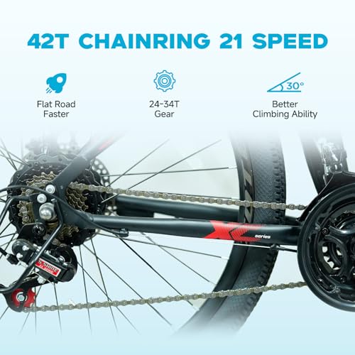 350W 26" 21 Speed Electric Bike with Dual Disc Brake B153657