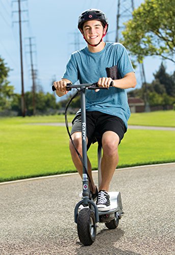 Seated Electric Scooter with 9" Pneumatic Tires, Removable Seat E940233