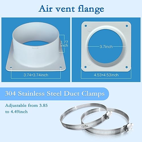 4" Plastic Air Vent Duct Connector Flange L23489