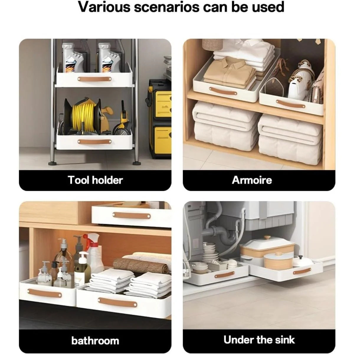 Heavy Duty Pull Out Cabinet Organizer Drawer Storage Shelf V92137