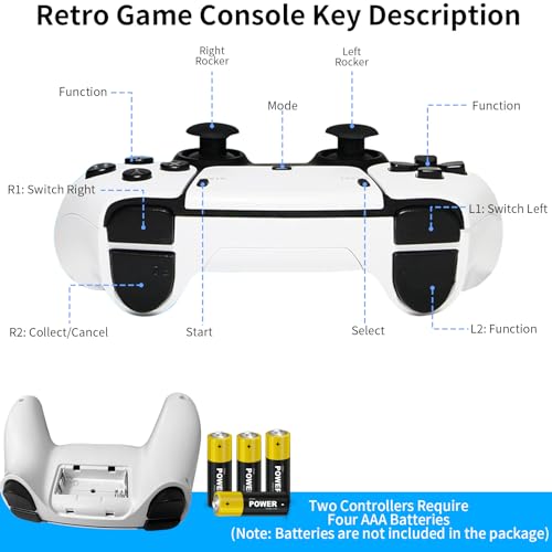 Wireless Retro Game Console with 64GB TF Card and Dual 2.4G Wireless Controllers Z440
