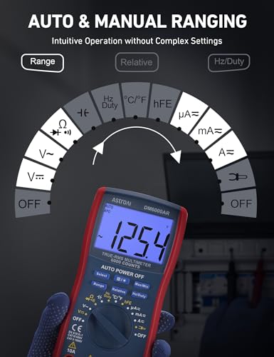 Digital Multimeter TRMS 6000 Counts Auto-Ranging Tester K45223