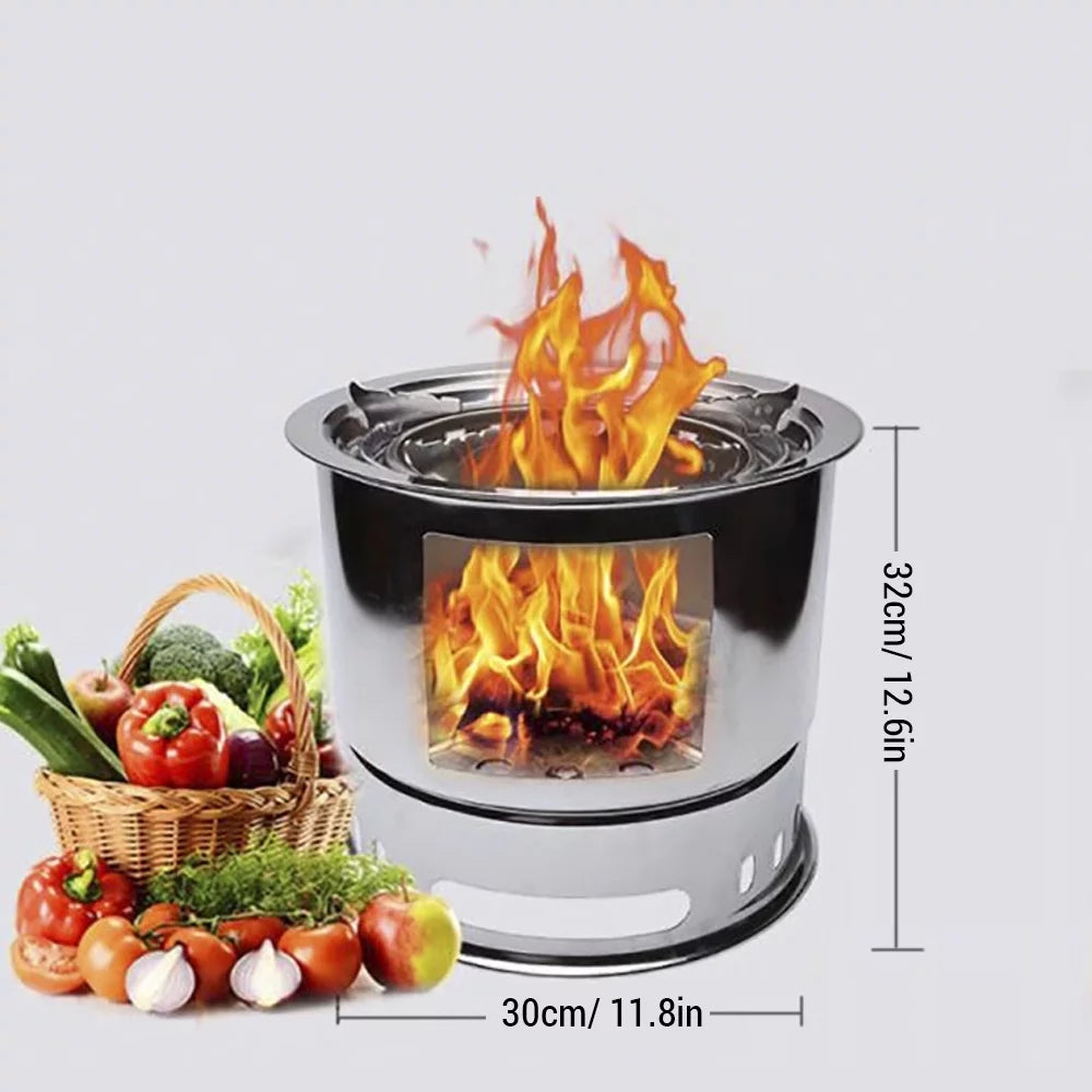 4 In 1 Portable Wood Camping Stove Z149530