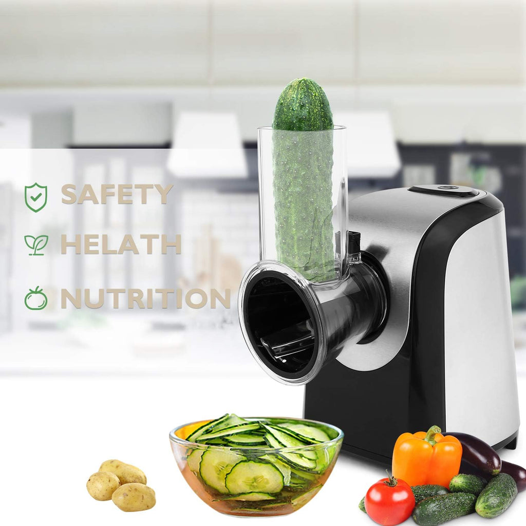 Electric Cheese Grater 5 in 1 Professional Electric Shredder Vegetable Slicer 150W One-Touch Control Salad Maker Y174375