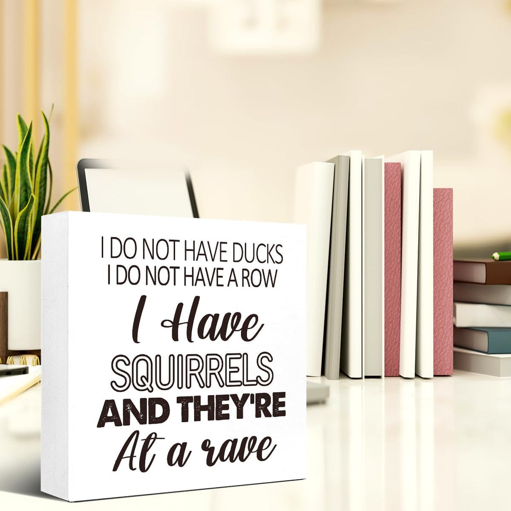 Wooden Box Sign Desk Decor O5416