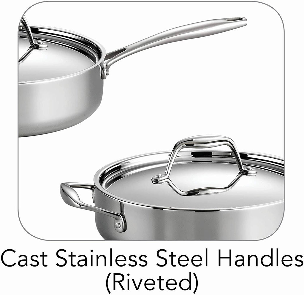 Tri-Ply Clad 3-Quart Covered Deep Saute Pan Y23216