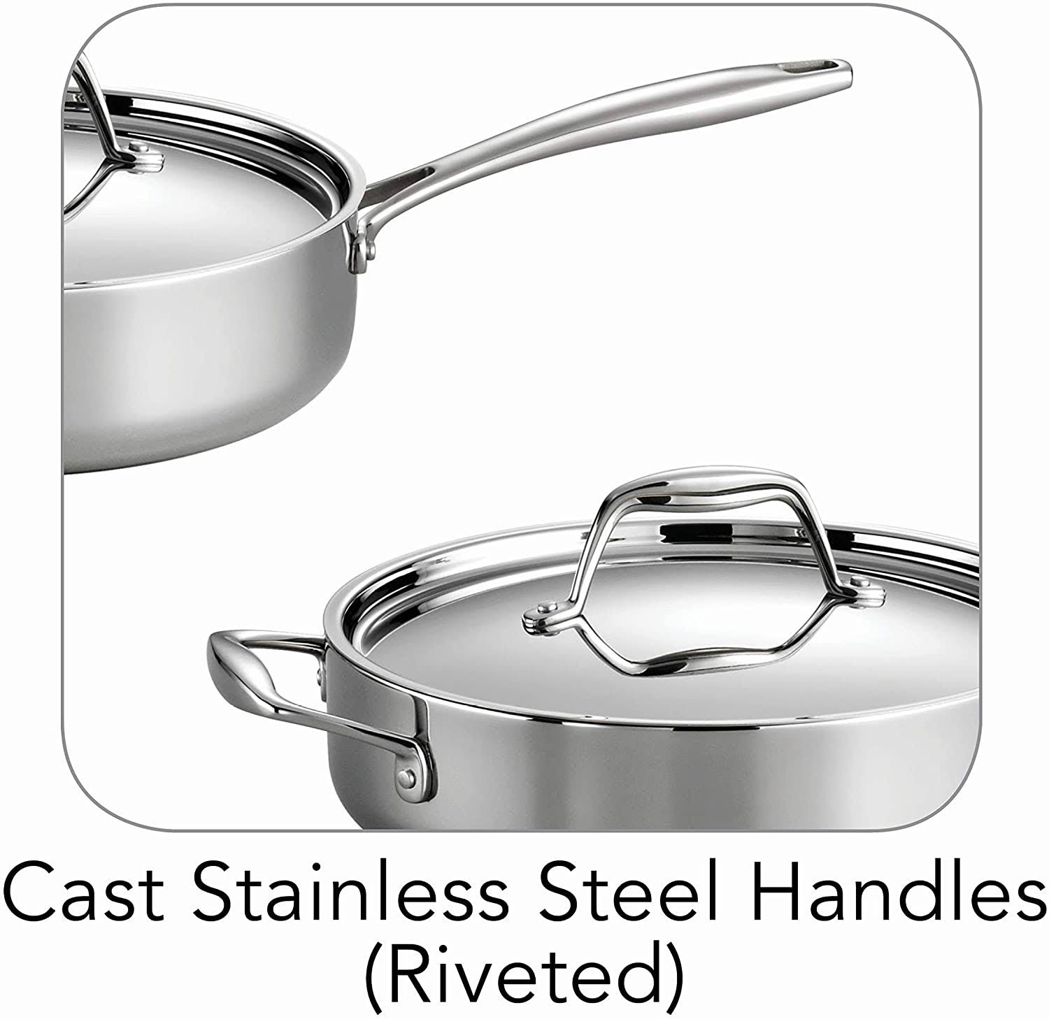 Tri-Ply Clad 3-Quart Covered Deep Saute Pan Y23216