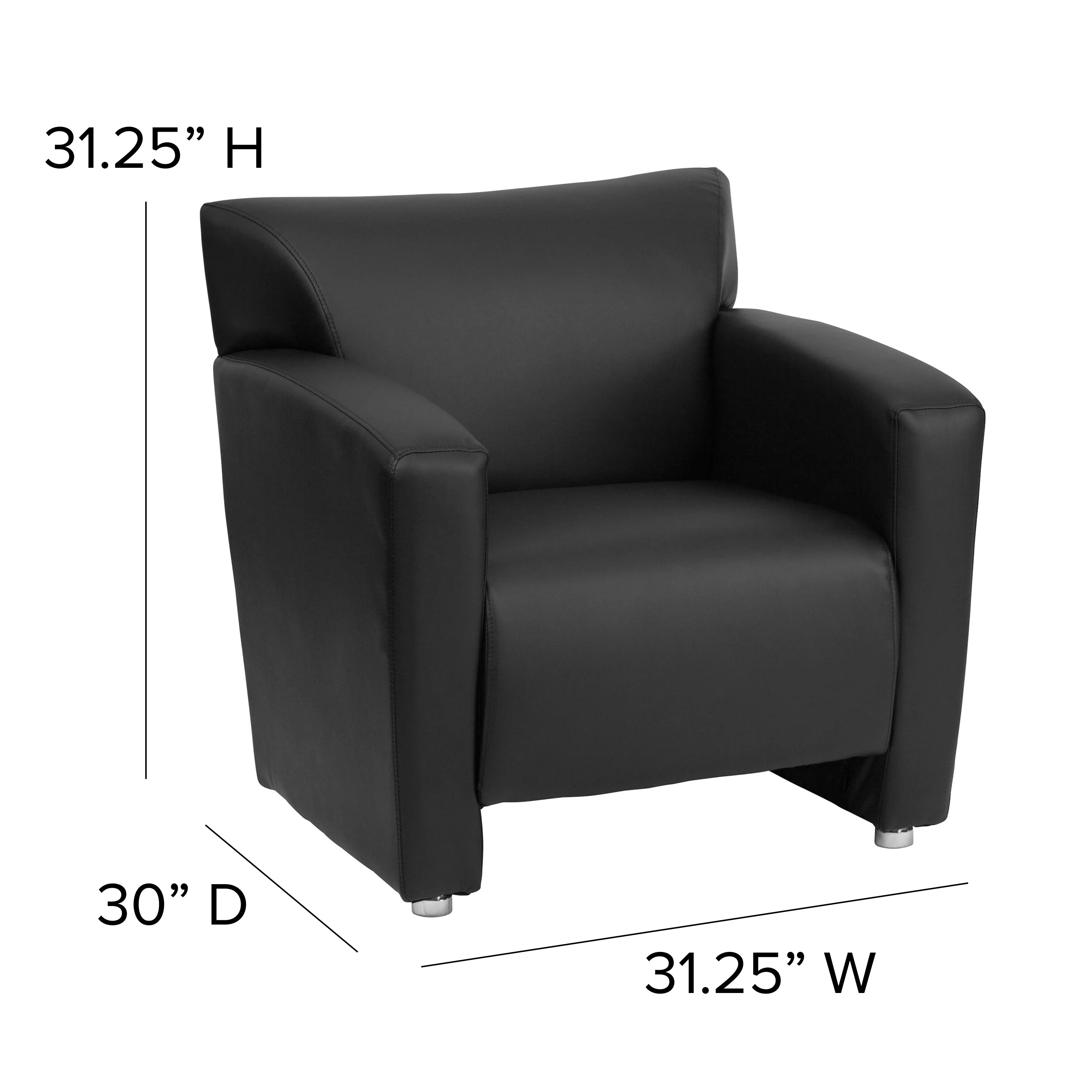 Black LeatherSoft Chair V7701