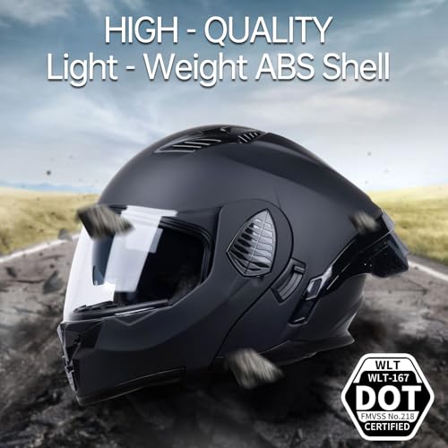 Matt Black X-Large Full Face Modular Motorcycle Helmet Y3262