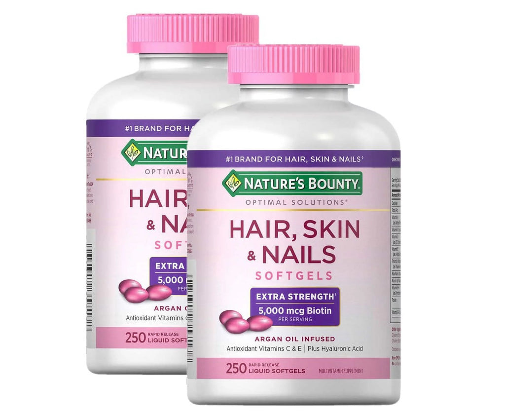 2 Pack Hair Skin and Nails 250 Softgels L893