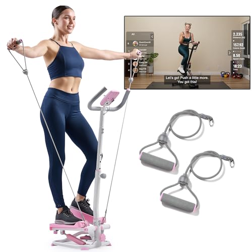 2-in-1 Smart Stepper Machine with Handlebar and Resistance Bands F785