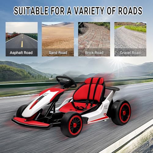 24V Electric Drift Kart with 2X200W Motor, 7AH Battery V78145