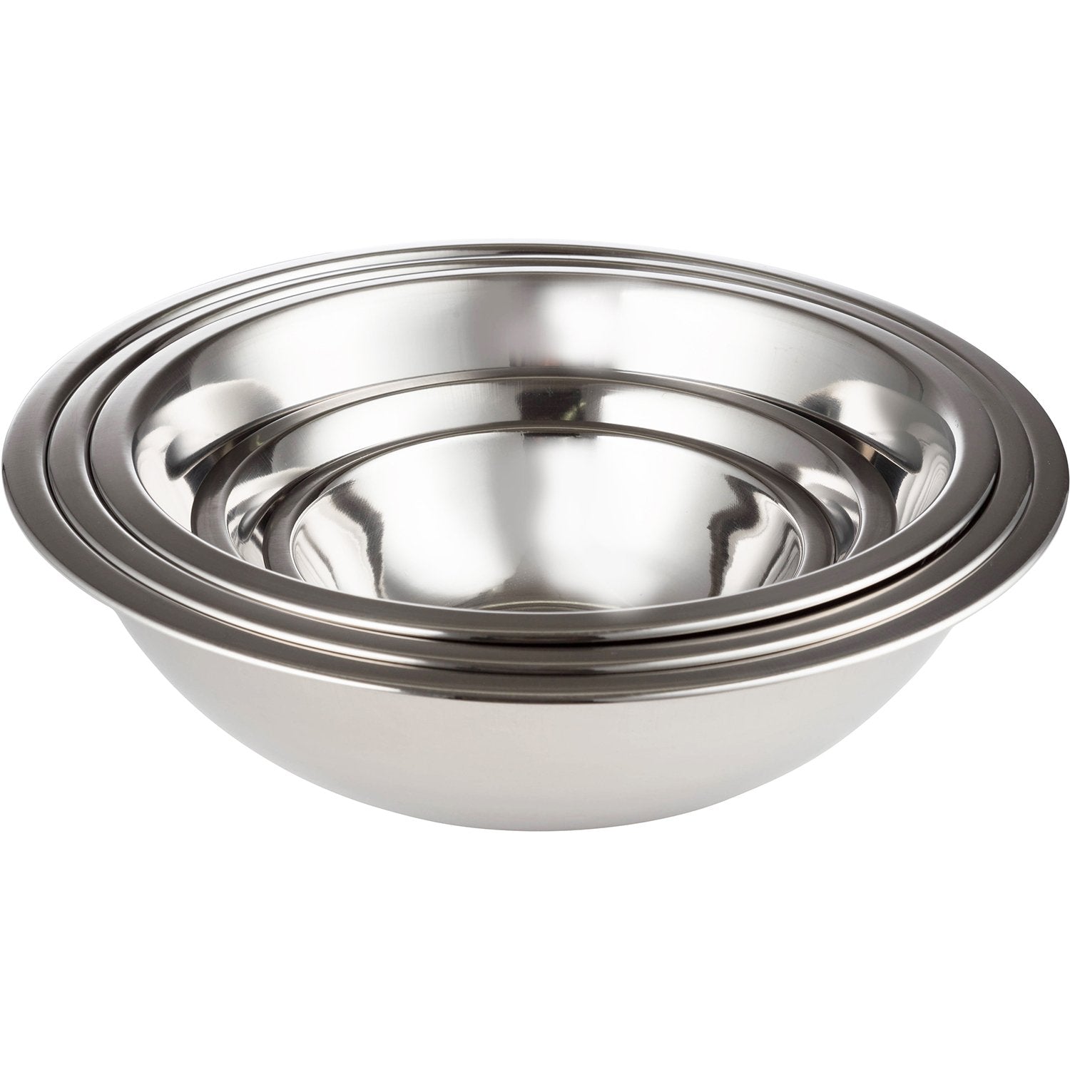 Stainless Steel Mixing Bowls Set of 6 Nesting 3/4-1.5-3-4-5-8 Quarts H6856