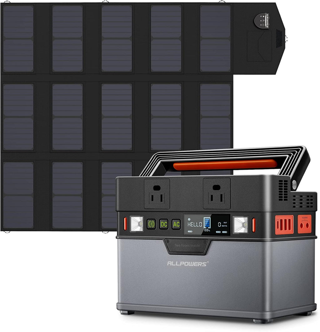 Portable Power Station 500W 606Wh 164000mAh Backup Battery with 2 AC Outlets E1949