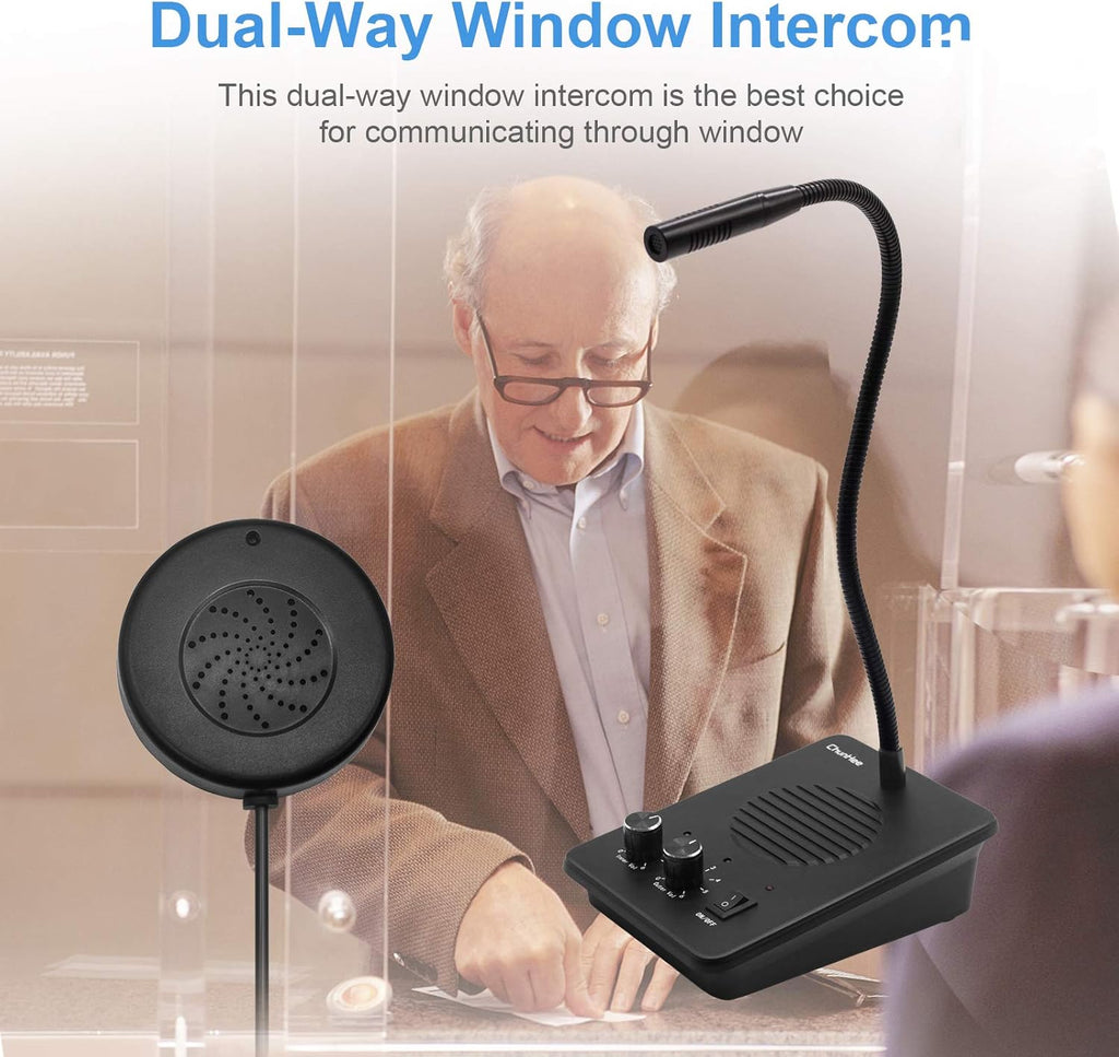 Dual Way Anti-Interference Intercommunication Microphone Talk Through Glass Voice Intercom System U511256
