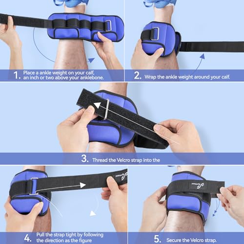 1 Pair Adjustable Ankle Weights L497
