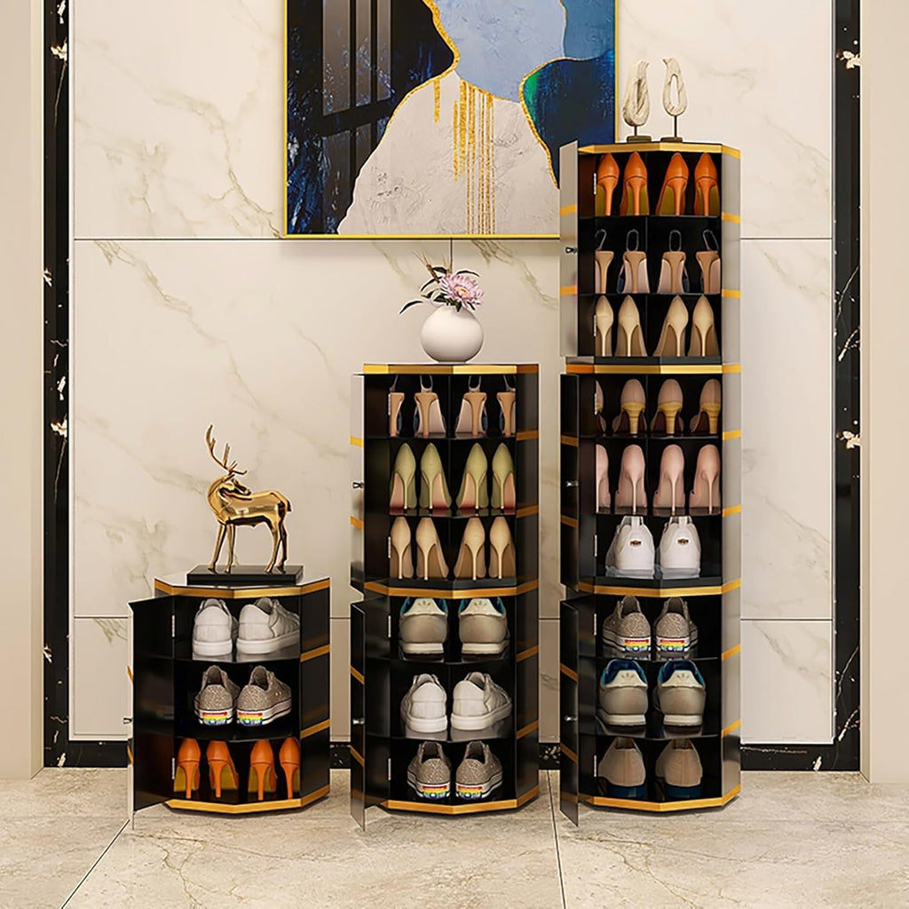 Tall Round Rotating Metal Shoe Rack U752