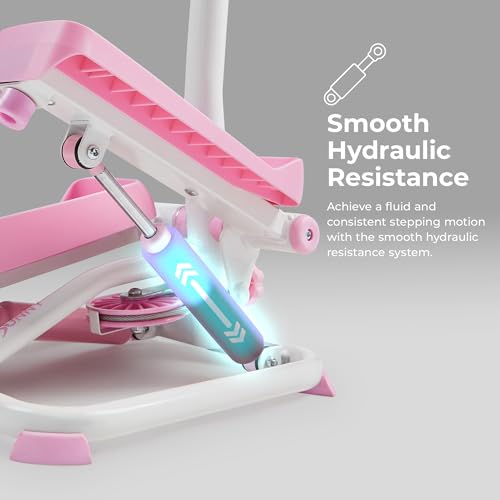 2-in-1 Smart Stepper Machine with Handlebar and Resistance Bands F785