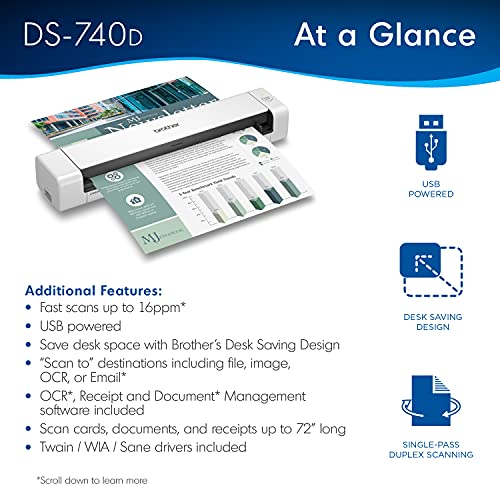 Duplex Compact Mobile Document Scanner J8989