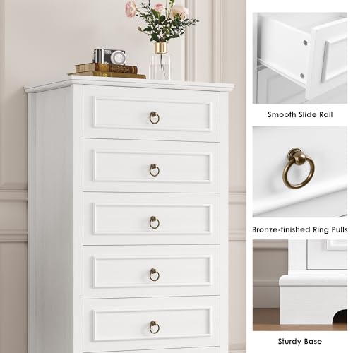 6 Drawer Tall Wood Dresser Z403