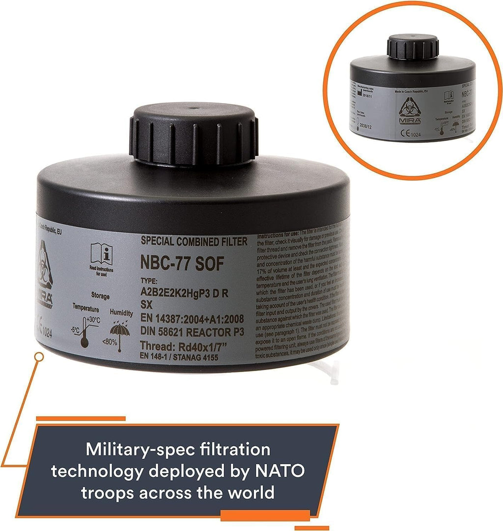 Single 40mm CBRN Gas Mask Filter L2236