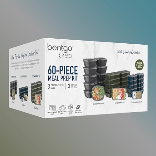 60-Piece Reusable Food Containers Meal Prep Kit B499775