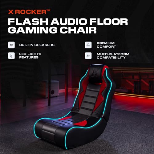 Foldable Bluetooth Audio Floor Chair with Headrest Mounted Speakers S6571