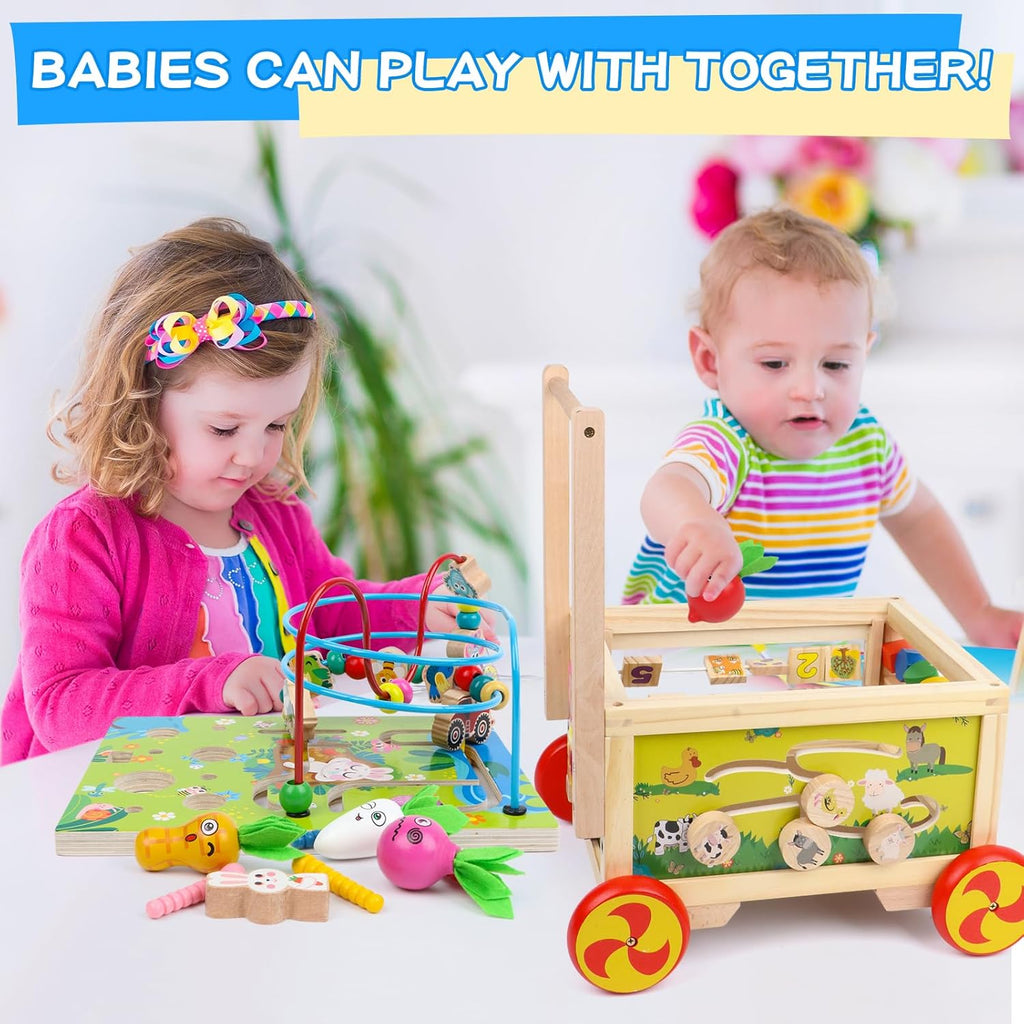 Wooden Activity Cube 7-in-1 Montessori Educational Toy A325