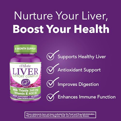 Milk Thistle & Vitamin E Dietary Supplement Caplets 180 Count K2760
