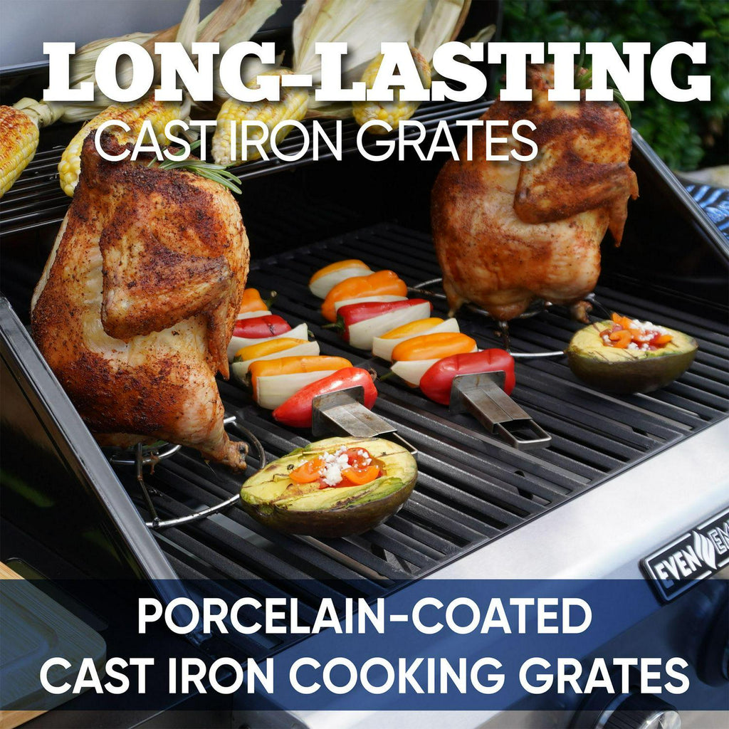 Silver Black Gas 4-Burner Grill E1361