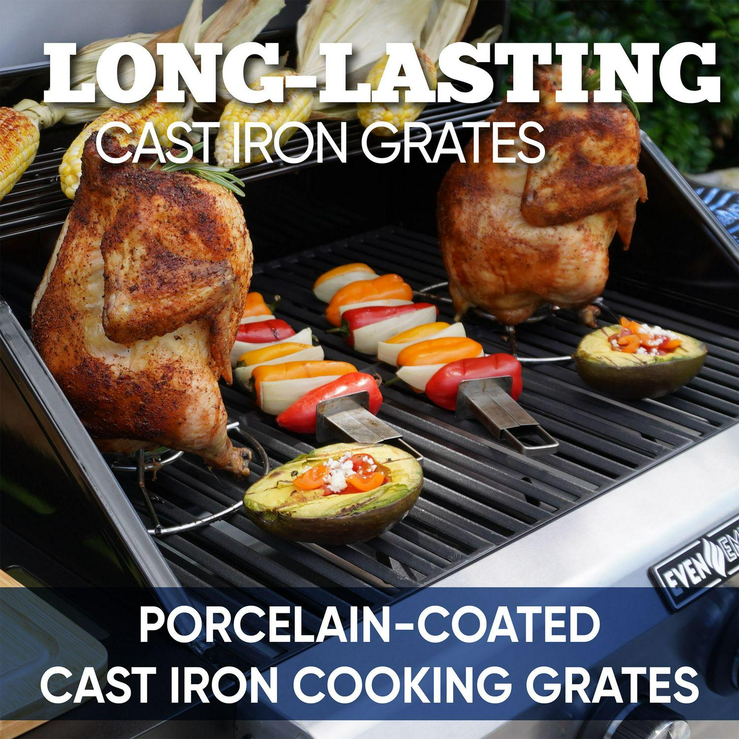 Silver Black Gas 4-Burner Grill E1361