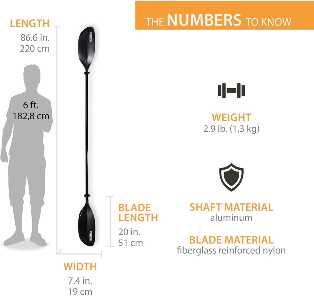 Black 86.6 inches Kayak Paddle N17475