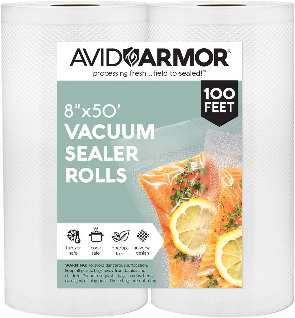 8 Inch x 50 Foot Vacuum Sealer Bags, Pack of 2 T5858