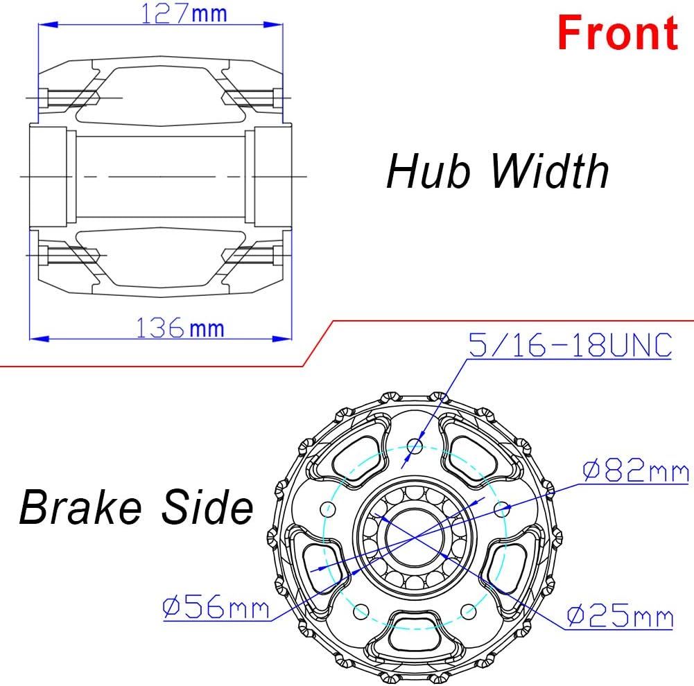 21 x 2.15 18 x 3.5 Fat Spoke Front Rear Wheel Rim Set F4950