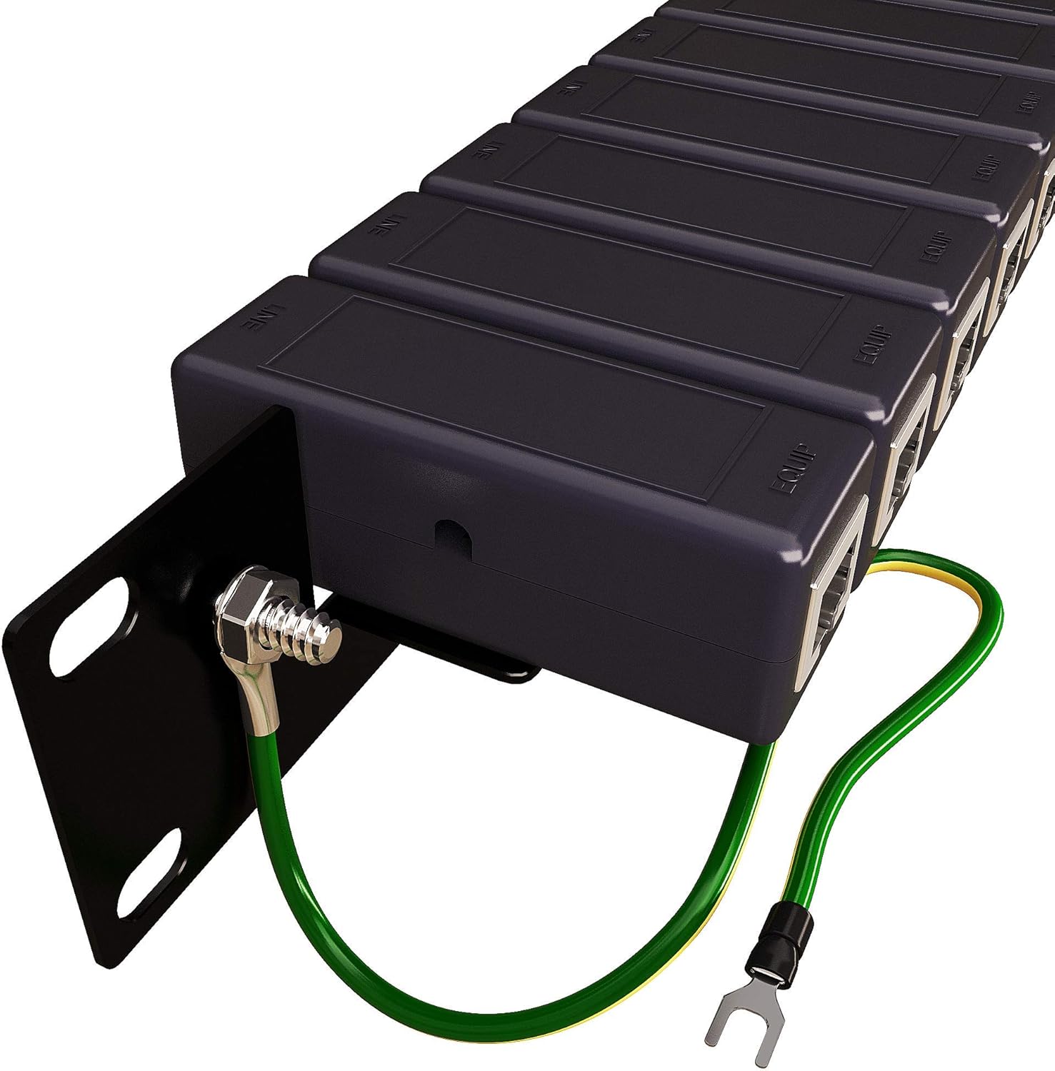 16 Port PoE+ Gigabit Ethernet Surge Protector 1U RackMount U33431
