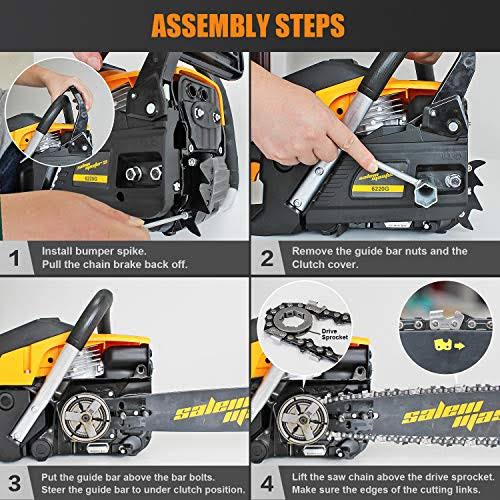 GAS Powered 62cc 2-Cycle 20-inch Chainsaw C7844