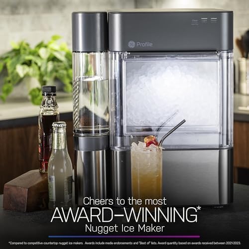 Stainless Steel Countertop Nugget Ice Maker with 1 Gallon Tank B44272
