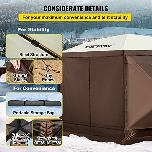 10x10ft Pop Up Gazebo Tent with Mosquito Netting S198626
