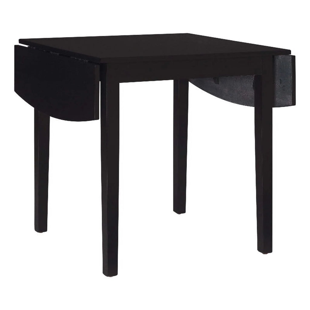 Black Wood Square Drop Leaf Table U19330