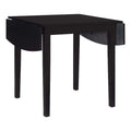 Black Wood Square Drop Leaf Table U19330