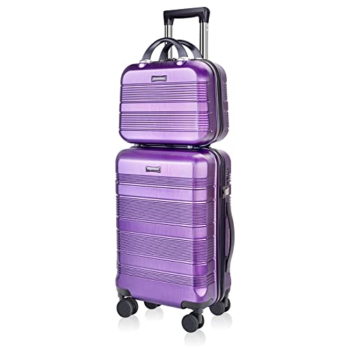 28" Expandable Lightweight ABS+PC Hard Suitcase with TSA Lock (Black) D139