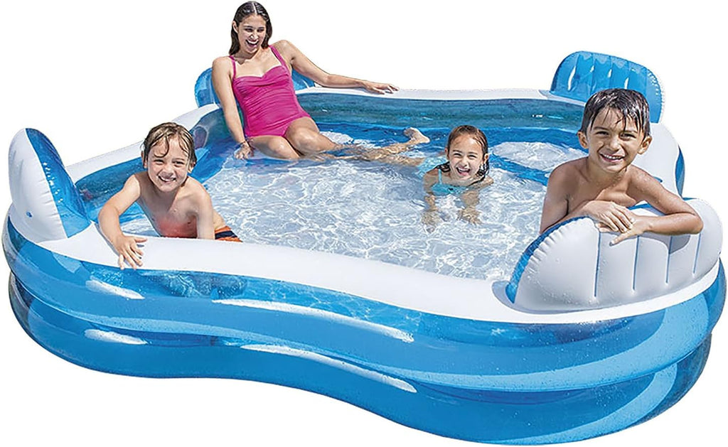 Inflatable Swimming Pool with 4 Built-in Seats T442