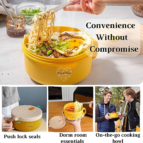 40 oz Microwave Ramen Bowl with Lid C3993