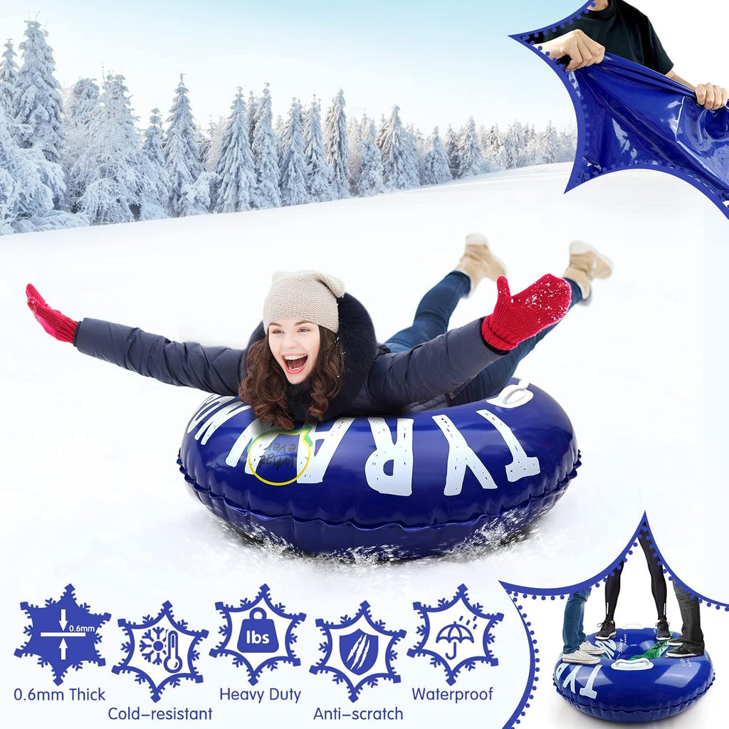 36" Heavy Duty Inflatable Snow Tube Sleds with Handle, 2-Pack V837705