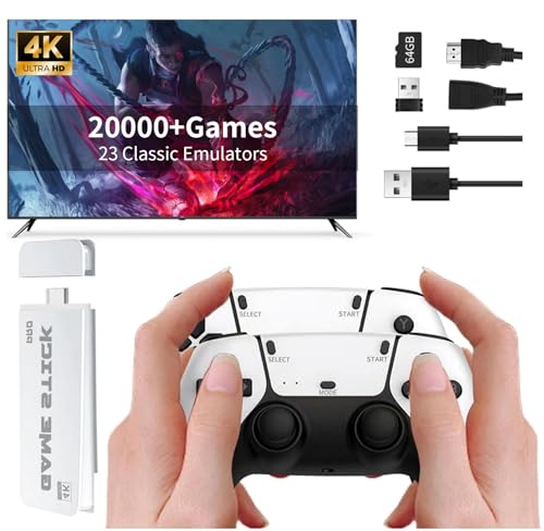 Wireless Retro Game Console with 64GB TF Card and Dual 2.4G Wireless Controllers Z440