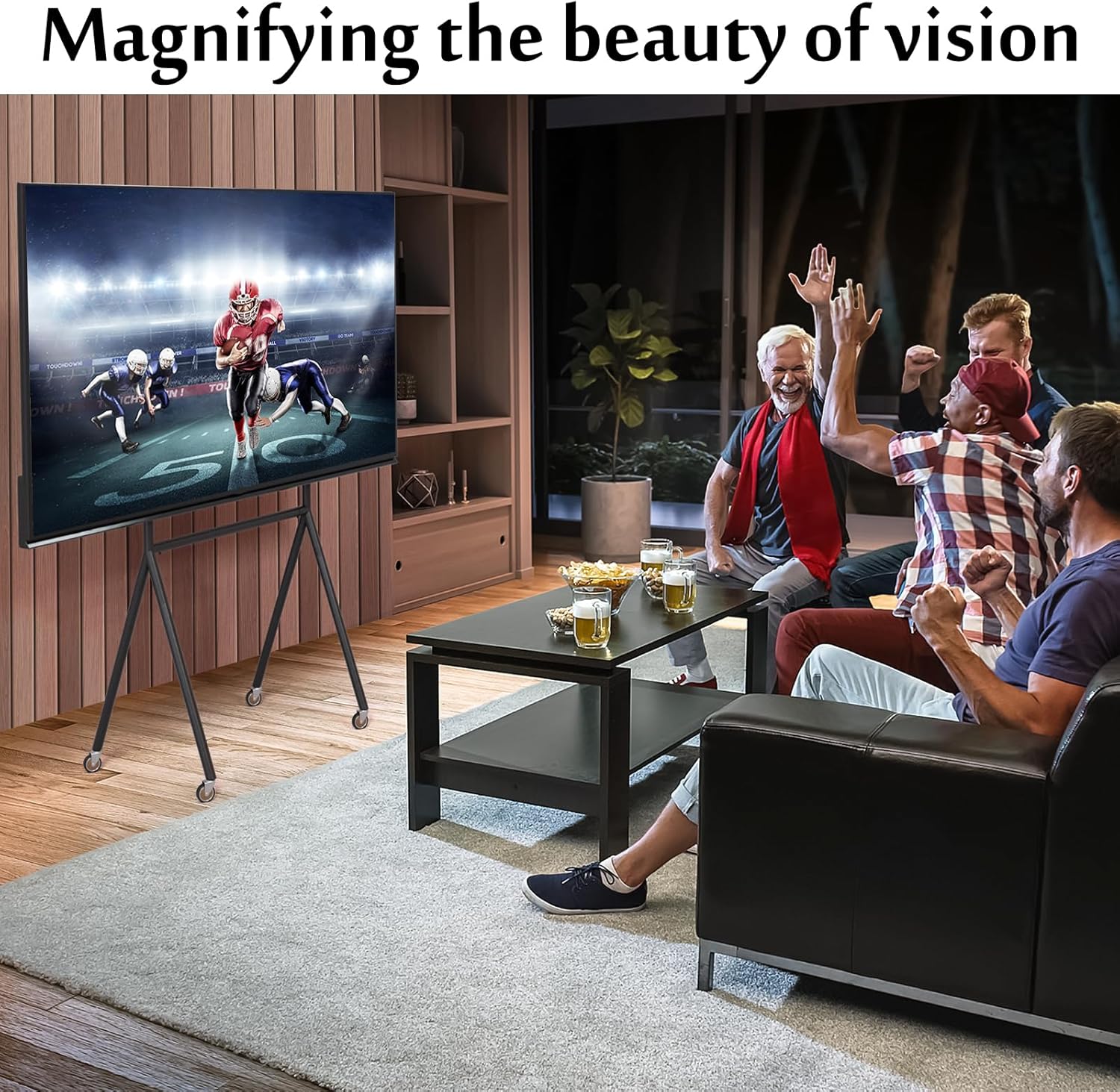 TV Easel Stand 37"-70" inch Adjustable with Wheels B30156