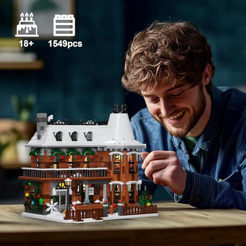 House Building Set with LED Light, 1549PCS Building Blocks Toy R84251