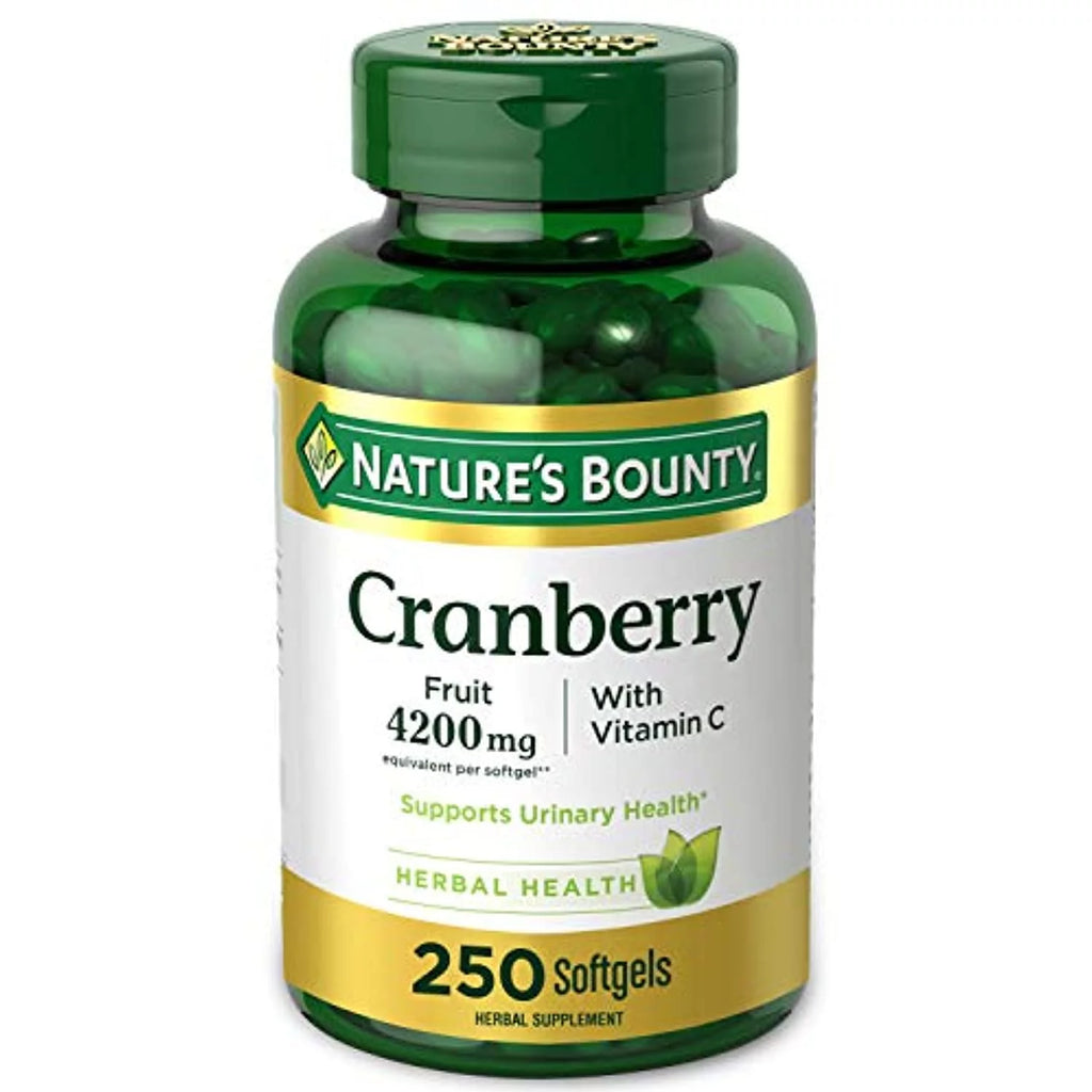 250 Softgels Cranberry Pills with Vitamin C O3758