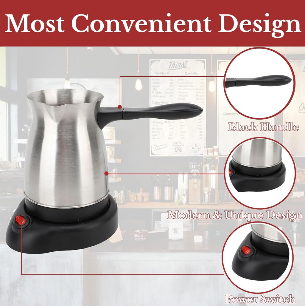 Stainless Steel Electric Turkish Coffee Maker, 600ml Z933770